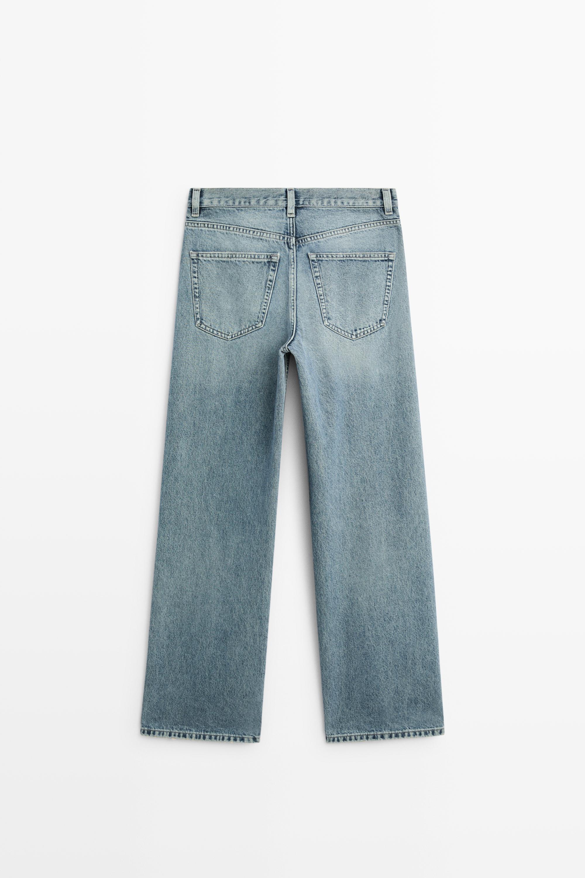 High-waist wide-leg jeans
